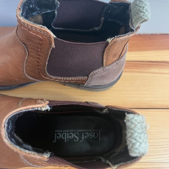 Joseph Seibel cognac genuine pull on chealsea ankle boot size 41 - Picture 4 of 4
